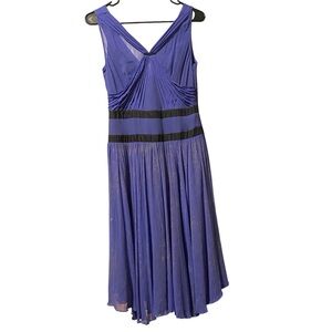 Chloé Blue Silk With Black Trim